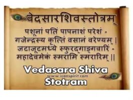 Vedasara Shiva Stotram Lyrics - वेदसारशिवस्तोत्रम् - पशूनां पतिं पापनाशं